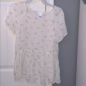 cream blouse